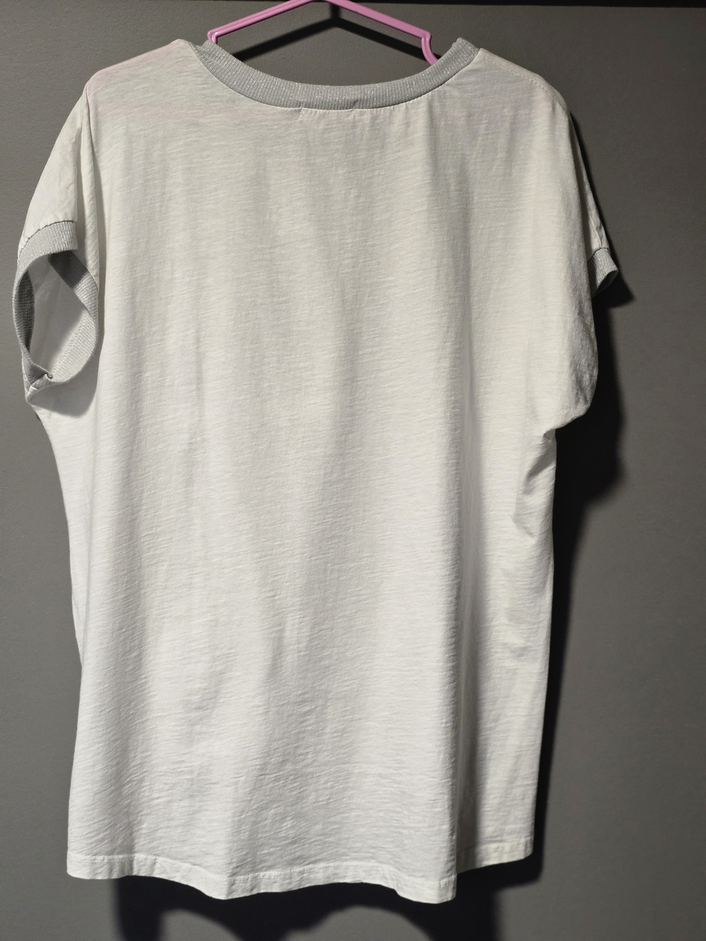 Linen/cotton Blend Casual Graphic Top. Relaxed  Fit. Made In Italy. - Picture 2 of 6